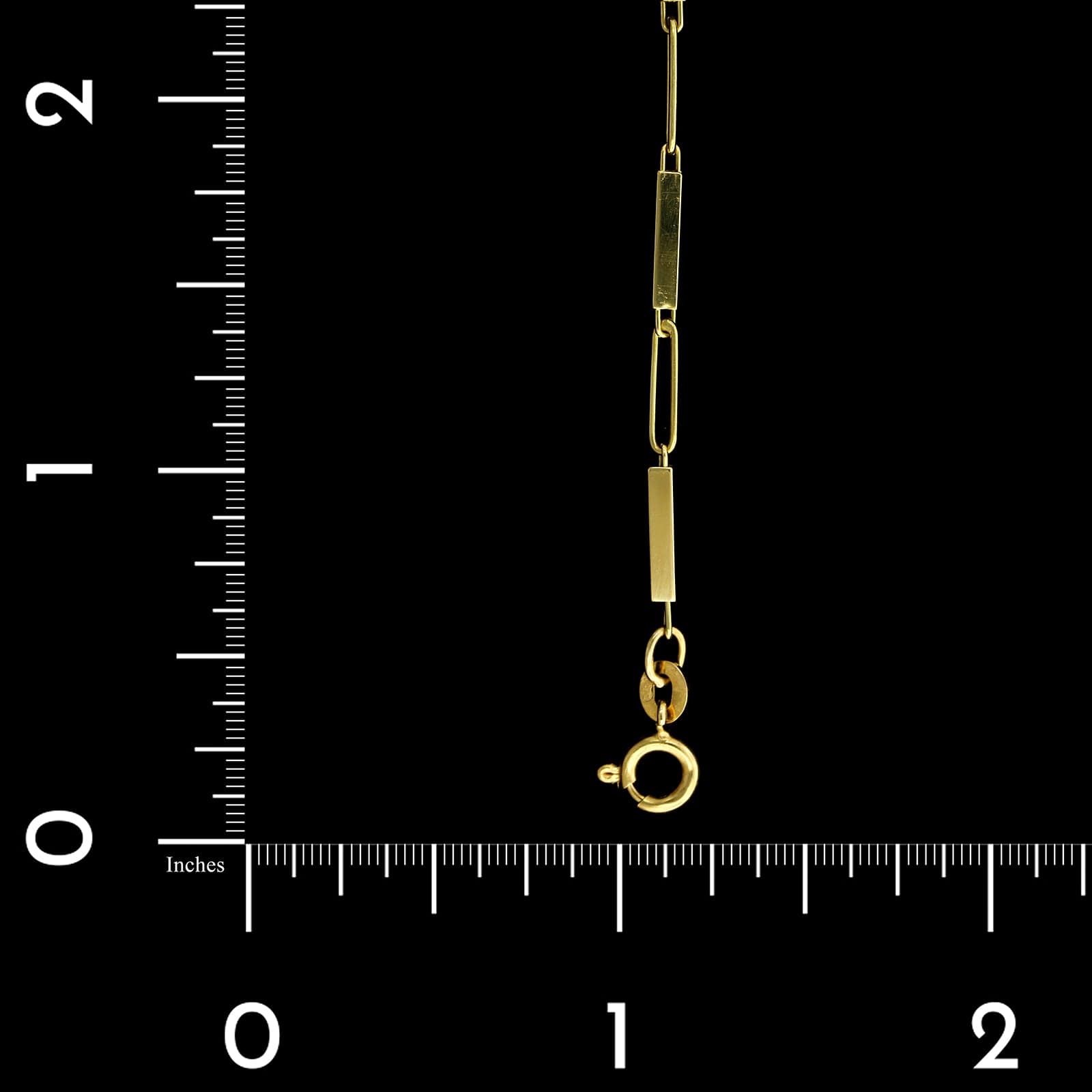 18K Yellow Gold Estate Bar Link Bracelet