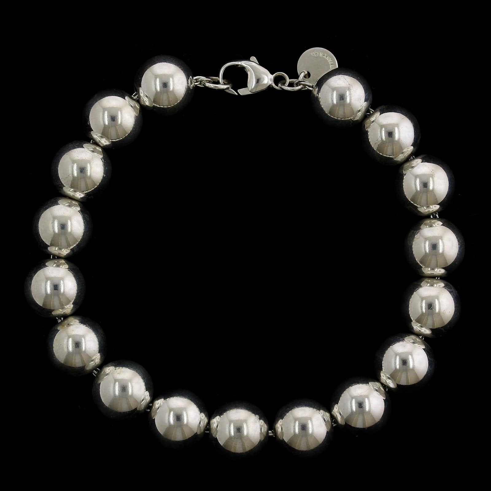 Tiffany & Co. Sterling Silver Estate Hardware Ball Bracelet