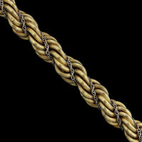 18K Two-tone Gold Estate Twisted Rope Bracelet