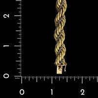 18K Two-tone Gold Estate Twisted Rope Bracelet