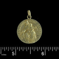 18K Yellow Gold Estate Jesus Christ Medal