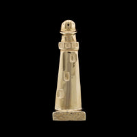 14K Yellow Gold Estate Lighthouse Charm