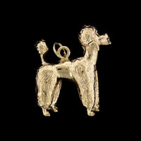 14K Yellow Gold Poodle Charm