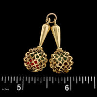 18K Yellow Gold Estate Maracas Charm