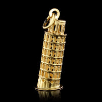 18K Yellow Gold Estate Leaning Tower of Pisa Charm
