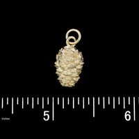 14K Yellow Gold Estate Pine Cone Charm