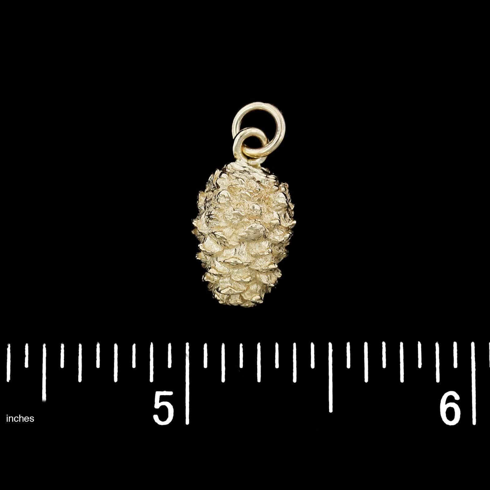 14K Yellow Gold Estate Pine Cone Charm