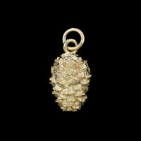 14K Yellow Gold Estate Pine Cone Charm