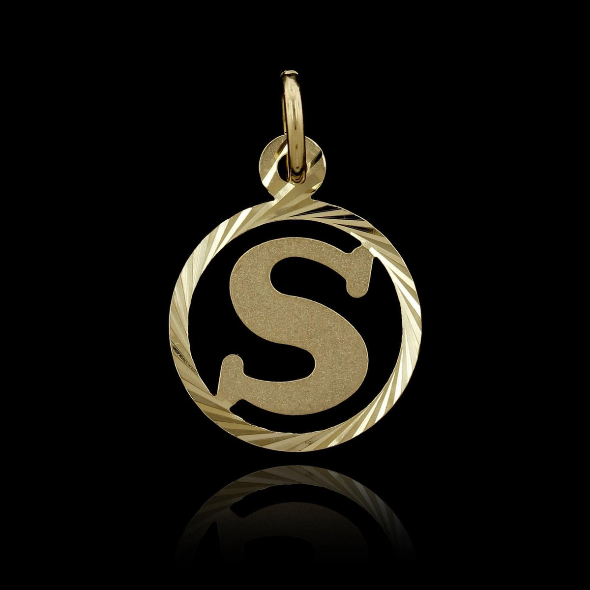 18K Yellow Gold Estate S Initial Charm