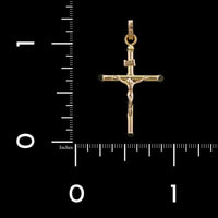 14K Yellow Gold Estate Crucifix Cross