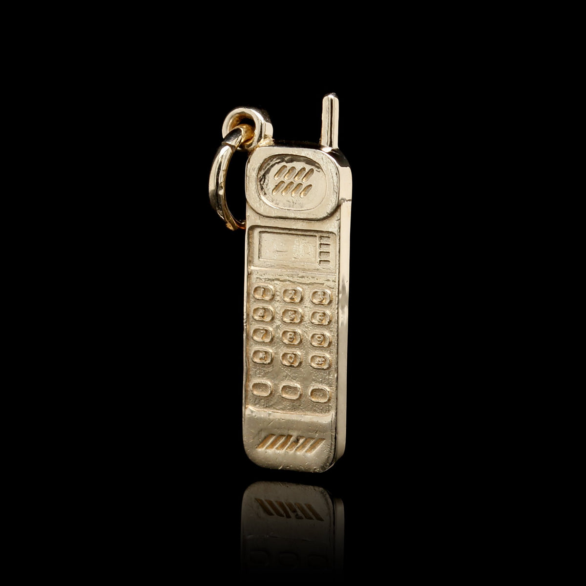 14K Yellow Gold Estate Cell Phone Charm