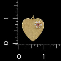 14K Yellow Gold Estate Heart Charm