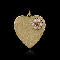 14K Yellow Gold Estate Heart Charm