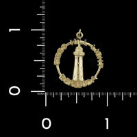 14K Yellow Gold Estate Gibbs Hill Lighthouse Bermuda Charm