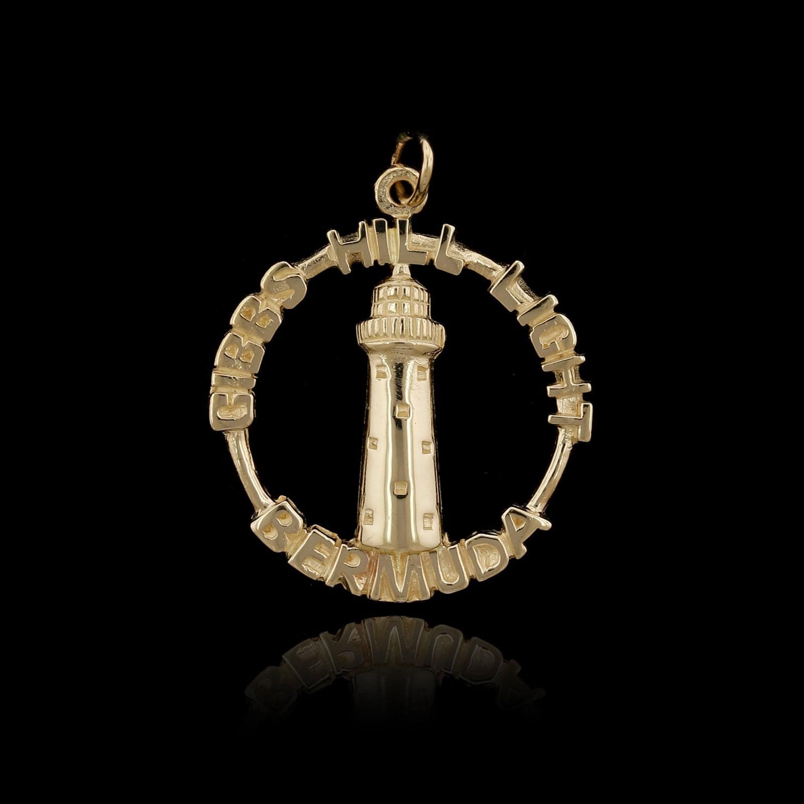14K Yellow Gold Estate Gibbs Hill Lighthouse Bermuda Charm