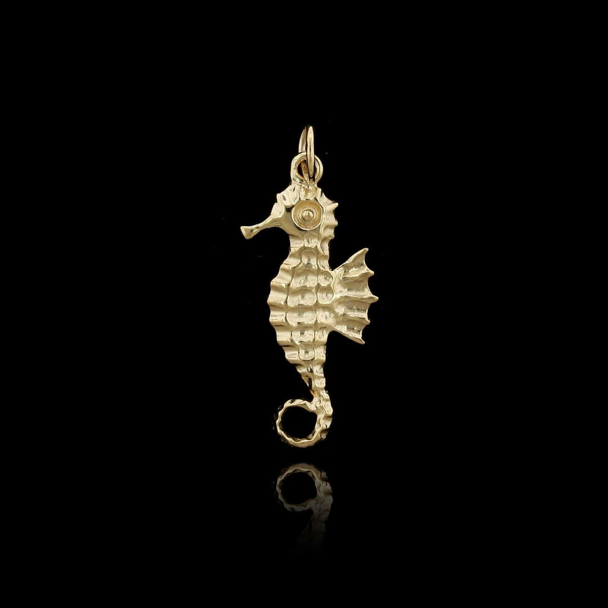 14K Yellow Gold Estate Seahorse Charm