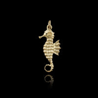 14K Yellow Gold Estate Seahorse Charm