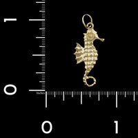 14K Yellow Gold Estate Seahorse Charm