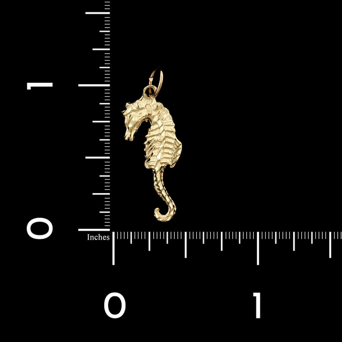 14K Yellow Gold Estate Seahorse Charm