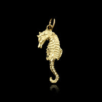 14K Yellow Gold Estate Seahorse Charm