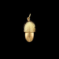 14K Yellow Gold Estate Acorn Charm