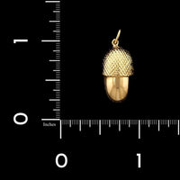 14K Yellow Gold Estate Acorn Charm