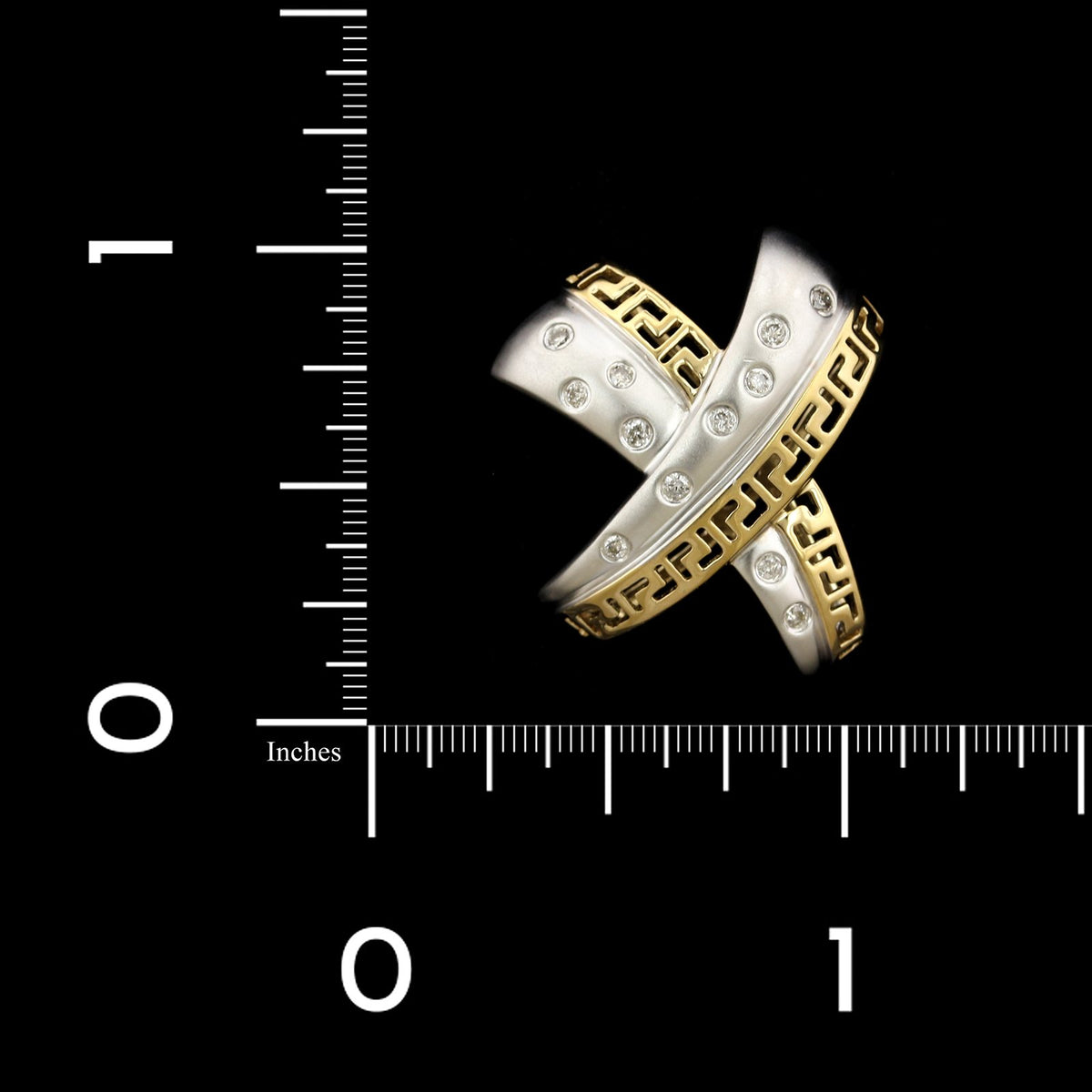 14K Two-tone Gold Estate Diamond Slide Pendant