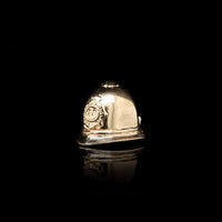14K Yellow Gold Estate Police Helmet Charm