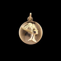 18K Yellow Gold Estate Nefertiti Charm