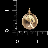 18K Yellow Gold Estate Nefertiti Charm