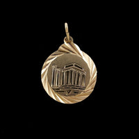 14K Yellow Gold Estate Ancient Monument Charm
