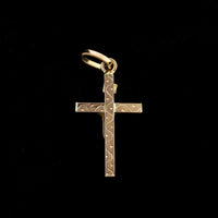 14K Rose Gold Estate Crucifix Cross Charm
