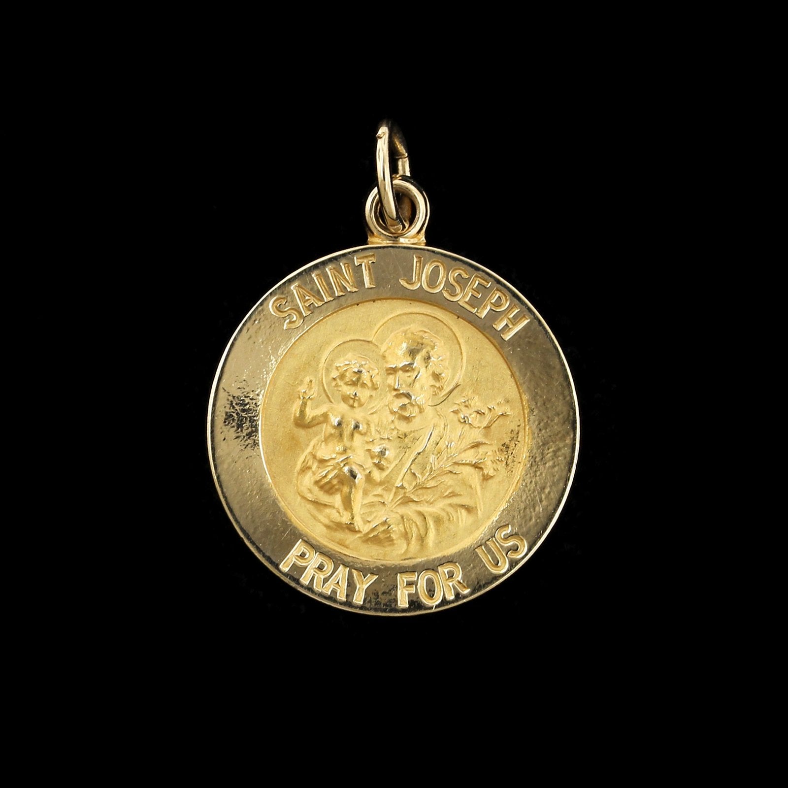 14K Yellow Gold Estate St. Joseph Medal