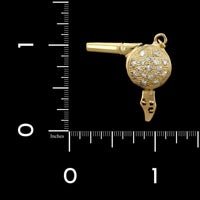 14K Yellow Gold Estate Diamond Hair Dryer Charm