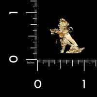 14K Yellow Gold Estate Poodle with High Heel Shoe Charm