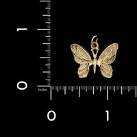 14K Yellow Gold Estate Butterfly Charm
