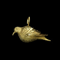 18K Yellow Gold Estate Bird Charm