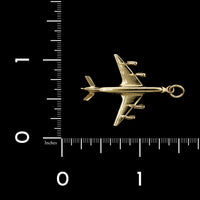 14K Yellow Gold Estate Airplane Charm