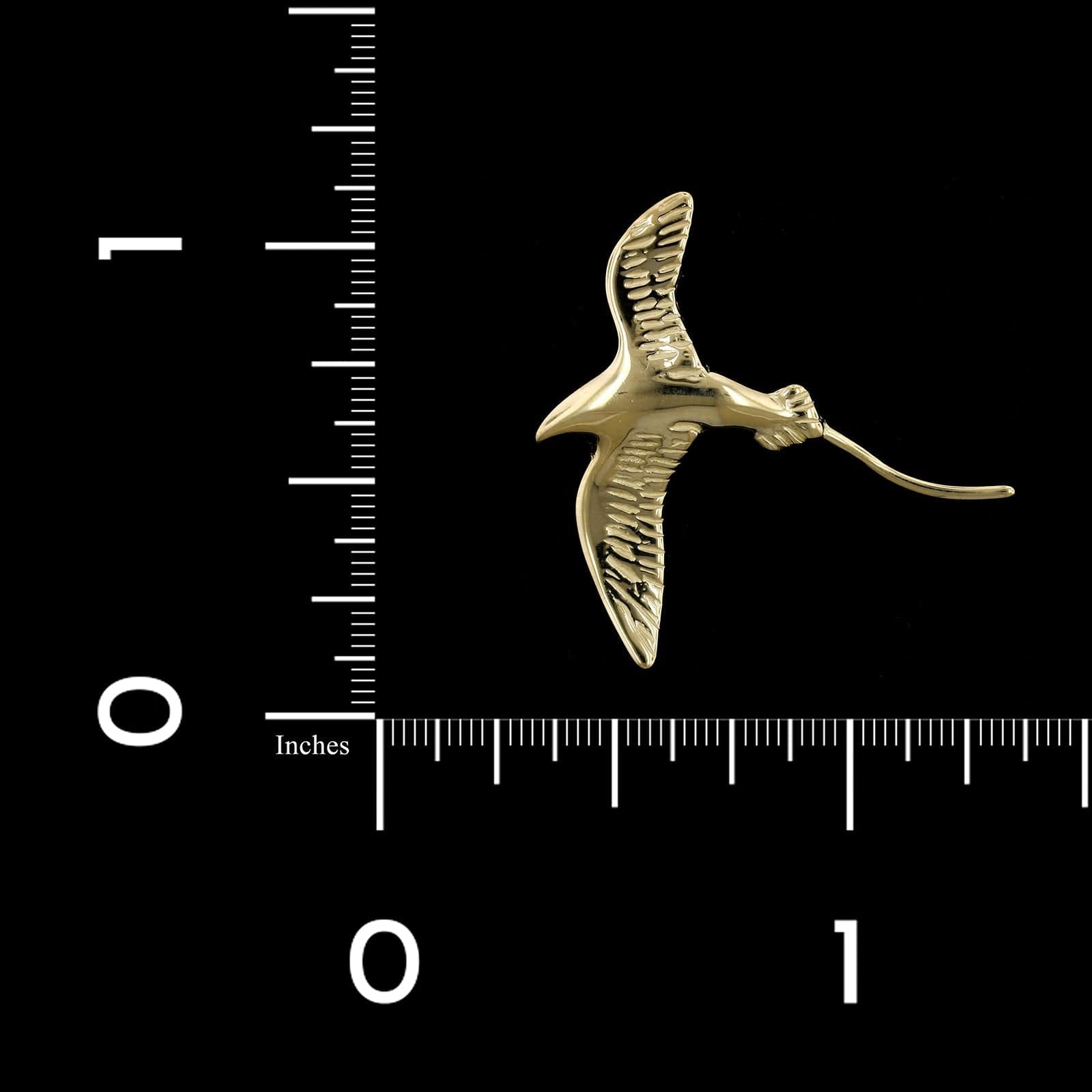 14K Yellow Gold Estate Bermuda Longtail Bird Charm, 14k yellow gold, Long's Jewelers