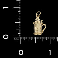14K Yellow Gold Estate Beer Stein Charm