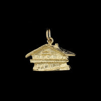 14K Yellow Gold Estate Chalet Charm
