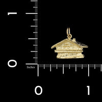 14K Yellow Gold Estate Chalet Charm
