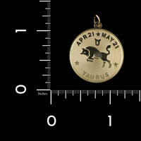 14K Yellow Gold Estate Taurus the Bull Zodiac Charm