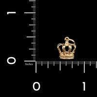 14K Yellow Gold Estate Crown Charm