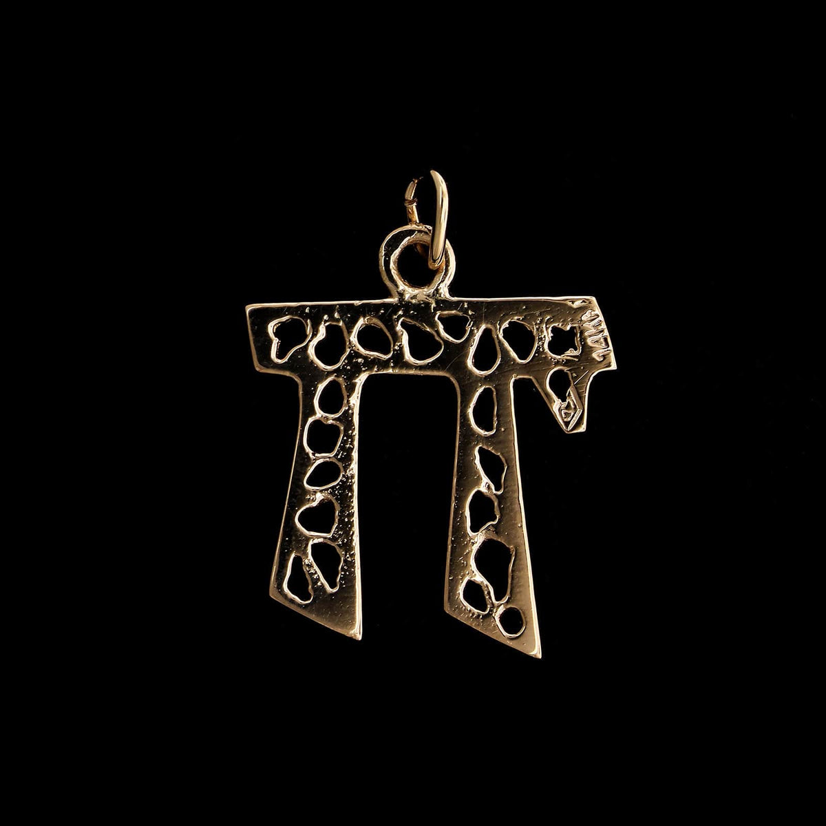 14K Rose Gold Estate Chai Charm