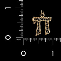 14K Rose Gold Estate Chai Charm