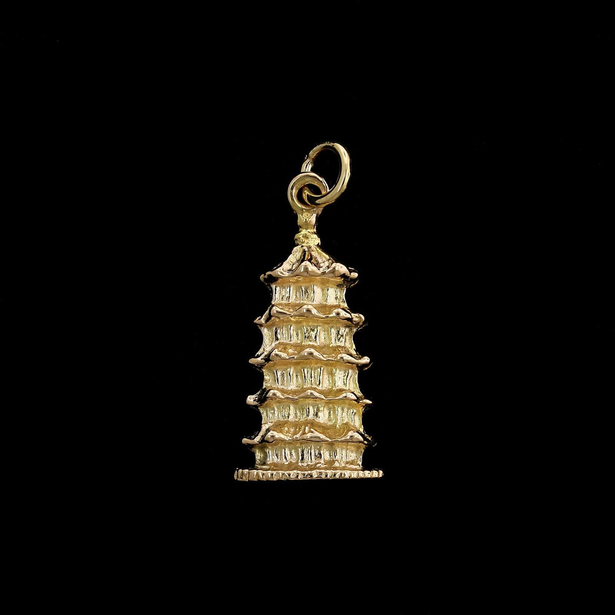 14K Yellow Gold Estate Pagoda Charm