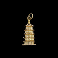 14K Yellow Gold Estate Pagoda Charm