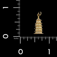 14K Yellow Gold Estate Pagoda Charm