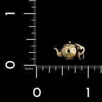 14K Yellow Gold Estate Teapot Charm